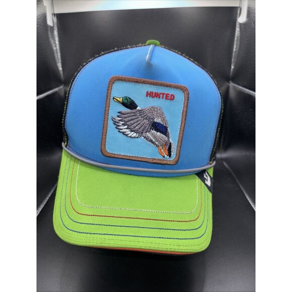 Authentic Goorin Bros Get The Zapper Duck Mallard Hunted Green Blue Hat - Picture 1 of 8